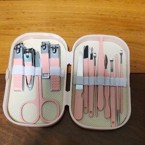 Pink and Silver Manicure Set